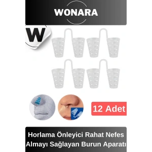 Premium Horlama Önleyici Rahat Nefes Almayı Sağlayan Uyku Kalitesini Artırıcı Burun Aparatı 12 Adet