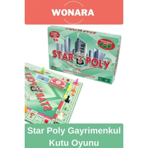 Premium Board Games - Zeka Eğlence Geliştirici Eğitici Strateji Star Poly Gayrimenkul Kutu Oyunu