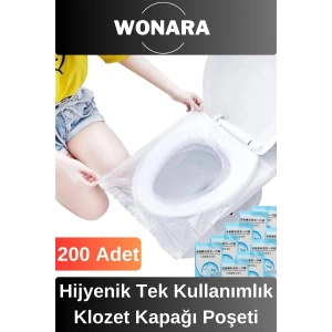 Deluxe Seyahat ve Toplu Kullanım Alanları İçin Hijyenik Tek Kullanımlık Klozet Kılıf Poşeti 200 Adet