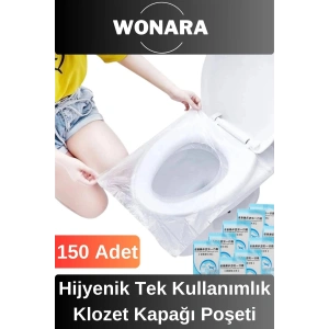 Seyahat ve Toplu Kullanım Alanları İçin Hijyenik Tek Kullanımlık Klozet Kılıf Poşeti 150 Adet
