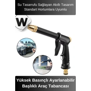 Deluxe Yüksek Güçlü Basınçlı Ayarlanabilir Başlıklı Çok Fonksiyonlu Araç Halı Yıkama Tabancası