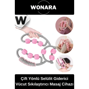 Profesyonel Çift Yönlü Ayarlanabilir Basınçlı Masaj Cihazı 9 Tekerlekli Lenf Rulosu