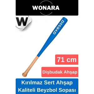 Premium Özel Üretim Dayanıklı Kırılmaz Ahşap 71 cm Mükemmel Kavrayışlı Kaliteli Beyzbol Sopası