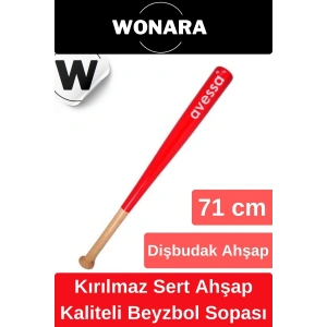 Özel Üretim Dayanıklı Kırılmaz Ahşap 71 cm Mükemmel Kavrayışlı Kaliteli Beyzbol Sopası