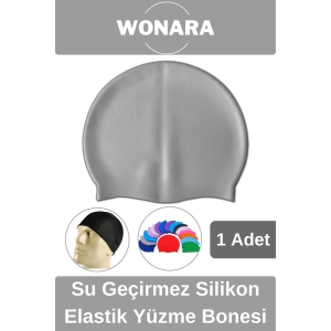 Özel Tasarım Kaymaz Suya Dayanıklı Sızdırmaz Silikon Elastik Şapka Havuz ve Deniz İçin Yüzme Bonesi