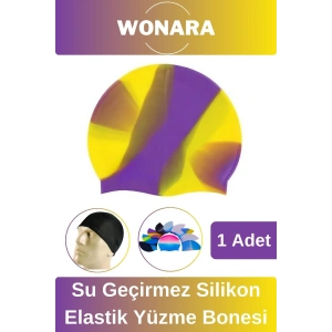 Özel Tasarım Kaymaz Suya Dayanıklı Sızdırmaz Silikon Elastik Şapka Havuz ve Deniz İçin Yüzme Bonesi