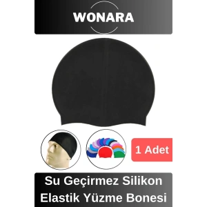Özel Tasarım Kaymaz Suya Dayanıklı Sızdırmaz Silikon Elastik Şapka Havuz ve Deniz İçin Yüzme Bonesi