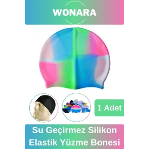 Özel Tasarım Kaymaz Suya Dayanıklı Sızdırmaz Silikon Elastik Şapka Havuz ve Deniz İçin Yüzme Bonesi