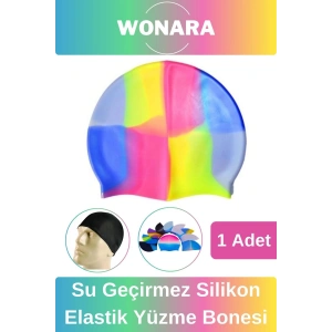 Özel Tasarım Kaymaz Suya Dayanıklı Sızdırmaz Silikon Elastik Şapka Havuz ve Deniz İçin Yüzme Bonesi