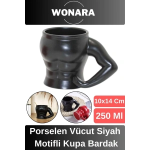 Özel Tasarım Sevgili Arkadaş Şık ve Dekoratif Hediyelik Porselen Vücut Motifli Kupa Bardak