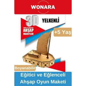 3D Eğitici Zeka Geliştirici Boyanabilir Ahşap Puzzle - Ebeveyn ve Çocuk İçin Demonte Oyun Maketi