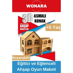 3D Eğitici Zeka Geliştirici Boyanabilir Ahşap Puzzle - Ebeveyn ve Çocuk İçin Demonte Oyun Maketi