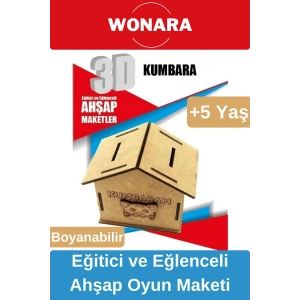 3d Eğitici Zeka Geliştirici Boyanabilir Ahşap Puzzle - Ebeveyn Ve Çocuk İçin Demonte Oyun Maketi