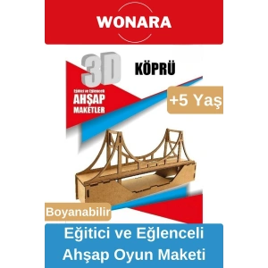 3D Eğitici Zeka Geliştirici Boyanabilir Ahşap Puzzle - Ebeveyn ve Çocuk İçin Demonte Oyun Maketi