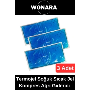 #Termojel Çok Amaçlı Yeniden Kullanılabilir Soğuk Sıcak Jel Kompres Ağrı Giderici Paketi 3 Adet