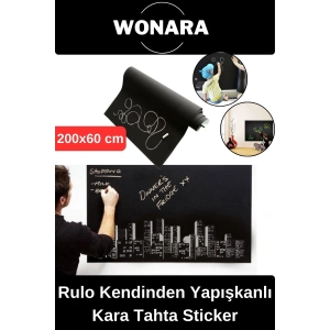 #Blackboard Silinebilir Yazılabilir Rulo Kendinden Yapışkanlı Büyük Boy Yaz Sil Kara Tahta Sticker