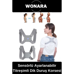 #Korse Elektronik Ortopedik Sırt Omuz Ayarlanabilir Şarjlı Sensörlü Titreşimli Dik Duruş Korsesi