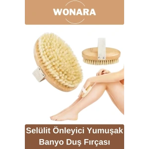 #BanyoFırça Doğal Peeling %100 Doğal Selülit Önleyici Yumuşak Vücut Masaj At Kılı Banyo Fırçası