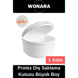 #Diş Kapaklı Dayanıklı Plastik Hijyenik Gece Plak Tat İçermez Protez Diş Saklama Kutusu Büyük Boy