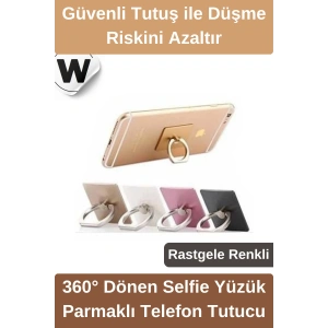 #TelefonTutucu 360 Derece Dönen Telefon Tutucu Parmak Soket Selfie Yüzük Standı Universal Uyumlu Güvenli Kavrama Yapışkanlı Tablet Destekli Pratik Mobil Aksesuar Tek Elle Kullanım Aparatı