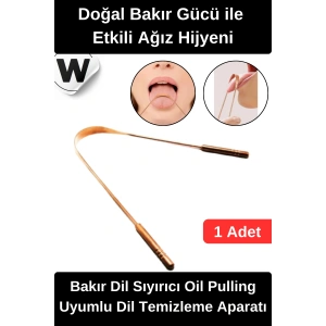 #DilTemizleyici Bakır Dil Sıyırıcı Oil Pulling Uyumlu Ağız Kokusu Giderici Plak Temizleyici Hijyenik Ergonomik Antibakteriyel Esnek Dil Temizleme Aparatı Sağlıklı Ağız Bakım Fırçası