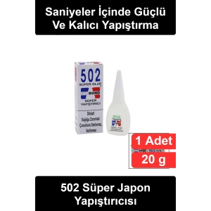 #Yapıştırıcı 502 Süper Japon Yapıştırıcısı 20 gr Cyanoacrylate Anında Hızlı Kuruyan Güçlü Damlalıklı Şişe Plastik Metal Ahşap Seramik Kauçuk Tamir Hobi Maket Model Montaj Sıvı Glue Kalıcı Onarım