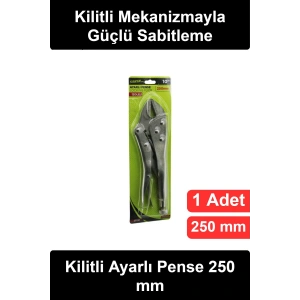 #AyarlıPense 10 İnç 250 mm Kilitli Ayarlı Pense Ayarlanabilir Çeneli Metal Gövde Sabitleme ve Sıkıştırma Aleti Atölye Tamirat Montaj Kaynak İşleri İçin Parça Tutucu Kıskaç Hırdavat Usta Kerpeteni