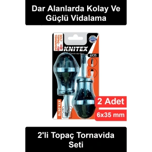 #TopaçTornavida 2li Topaç Tornavida Seti Yıldız ve Düz Uçlu 6x35 mm Ergonomik Şeffaf Saplı Metal Gövde Yüksek Sıkma Gücü Dar Alan Vidalama Mobilya Montaj Oto Ev Atölye Tamir Takımı Blister Ambalajlı
