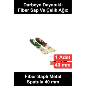 #Spatula Profesyonel Metal 40 mm Fiber Saplı Paslanmaz Çelik Ağızlı Boya Alçı Sıva Yüzey Kazıma Sıyırma Aleti Ergonomik Tutma Yeri Tadilat İnşaat Ev Yenileme Atölye Yapı Market El Malzemesi Kutulu