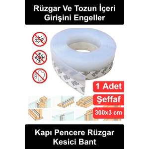 #RüzgarKesiciBant Kapı Pencere Rüzgar Kesici Bant 3 Metre Şeffaf Silikon Kendinden Yapışkanlı Toz Haşere Önleyici Sızdırmazlık Şeridi Sürgülü Cam Alüminyum Plastik Dolap Duş Kabini Fitili Esnek