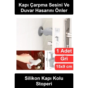 #KapıStoperi Silikon Kapı Kolu Stoperi Tamponu Vantuzlu Duvar Koruyucu Sessiz Çarpma Önleyici Darbe Emici Kulp Kılıfı Gürültü Engelleyici Yumuşak Esnek Gri Ev Ofis Bebek Odası Güvenlik Aparatı