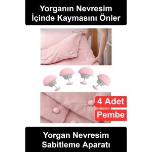 #NevresimSabitleyici Yorgan Nevresim Sabitleme Aparatı 4lü Set Kaymaz Mantar Klips Pembe Çarşaf Tutucu Battaniye Toka Yatak Örtüsü Düzenleyici Pratik İğneli Kilit Ev Tekstili Kolay Kullanım Aksesuarı