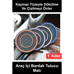 #BardakMatı Araç İçi Bardak Tutucu Kaymaz Silikon Mat Bardaklık Pedi Oto Konsol Koruyucu Altlık Suya Dayanıklı Kolay Temizlenir Titreşim Önleyici Renkli Otomobil Aksesuarı Sıvı Dökülme Engelleyici