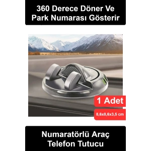 #AraçTelefonTutucu 360 Derece Dönebilen Yapışkanlı Numaratörlü Araç Telefon Tutucu Silikon Sarsıntı Önleyici Torpido Üstü Navigasyon Standı Park Numarası Göstergeli Kaydırmaz Evrensel Oto Aksesuar