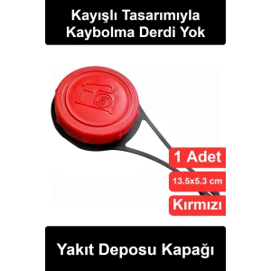 #YakıtDeposuKapağı Yakıt Deposu Kapağı Çim Biçme Makinesi Benzin Tank Tapası Bahçe Tarım Kar Küreme Motorlu Ekipman Uyumlu Kırmızı Askılı Sızdırmaz Dayanıklı Plastik Yedek Parça Oto Araç Kolay Takılır