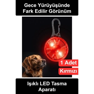 #TasmaIşığı Köpek Kedi Işıklı LED Güvenlik Aparatı Suya Dayanıklı Uzun Pil Ömürlü Kancalı Asma Aksesuarı Gece Yürüyüşü Yüksek Görünürlük Kamp Dış Mekan Evcil Hayvan Kolay Takılır Hafif Taşınabilir