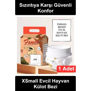 #KöpekKilotu Evcil Hayvan Külot Bez XSmall Beden Ultra Emici Hızlı Kuruyan Sızdırmaz Elastik Cırtlı Bantlı Nefes Alabilir Kedi Yavru Yaşlı İdrar Kaçırma Hijyenik Tuvalet Eğitimi Yolculuk Pedi 2-4 Kg