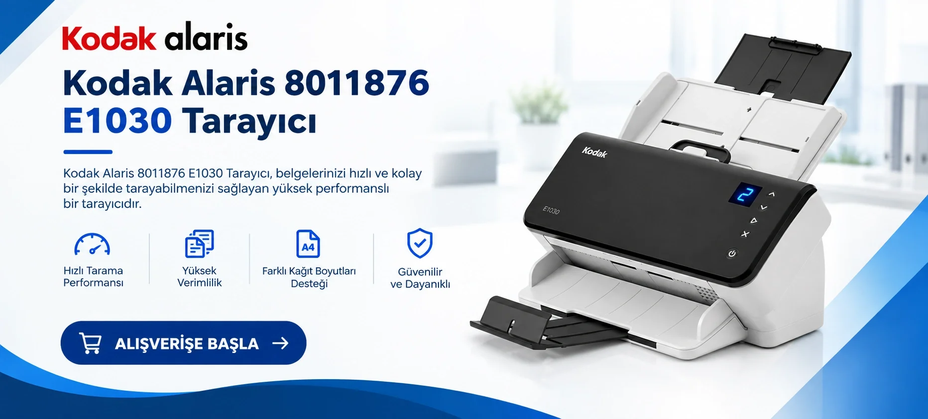 Kodak Alaris 8011876 E1030 Tarayıcı