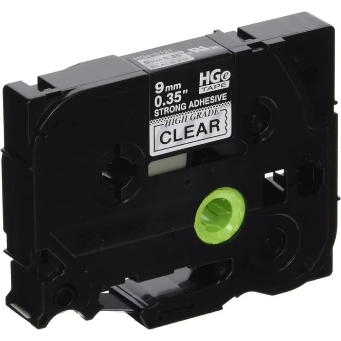 Brother P-Touch Hge-21V5 - 9 MM Beyaz Üzerine Siyah Laminasyonlu Etiket