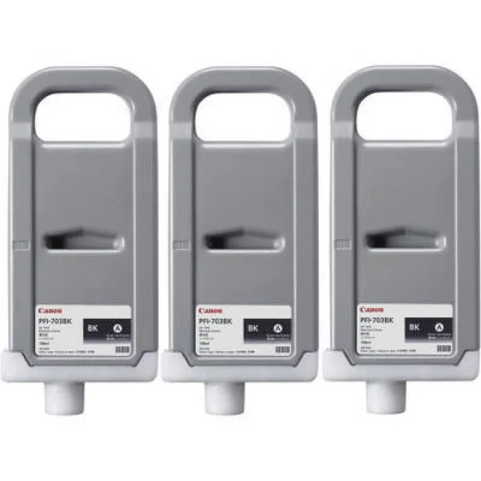 Canon 2963B003 PFI-703BK (3LU) Siyah Kartuş (700 ML X 3)IPF 810/IPF 815/IPF 820/IPF 825