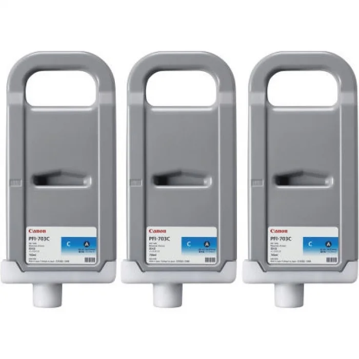 Canon 2964B003 PFI-703C (3LU) Cyan Kartuş (700 ML X 3)IPF 810/IPF 815/IPF 820/IPF 825