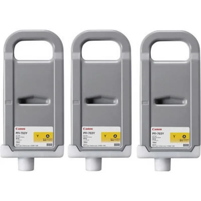 Canon 2966B003 PFI-703Y (3LU) Sarı Kartuş (700 ML X 3)IPF 810/IPF 815/IPF 820/IPF 825