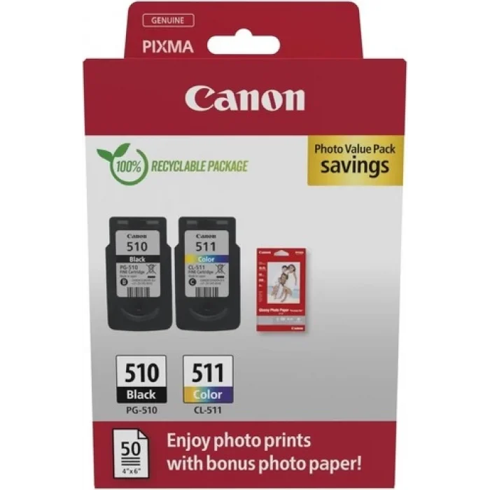 Canon 2970B017 PG-510BK/CL-511 Kartuş 2LI Paket