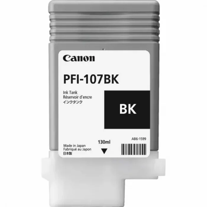 Canon 6705B001 PFI-107BK Siyah Kartuş (130 ML)IPF 670/IPF 680/IPF 685/IPF770/IPF 780/IPF 785