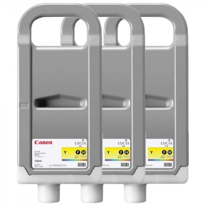Canon 9824B003 PFI-707Y (3LÜ) Sarı Kartuş (700 ML x 3)IPF 830/IPF 840/IPF 850