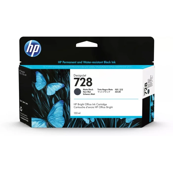 HP 3WX25A (728) SİYAH 130 ML GENIS FORMAT MUREKKEP KARTUSU