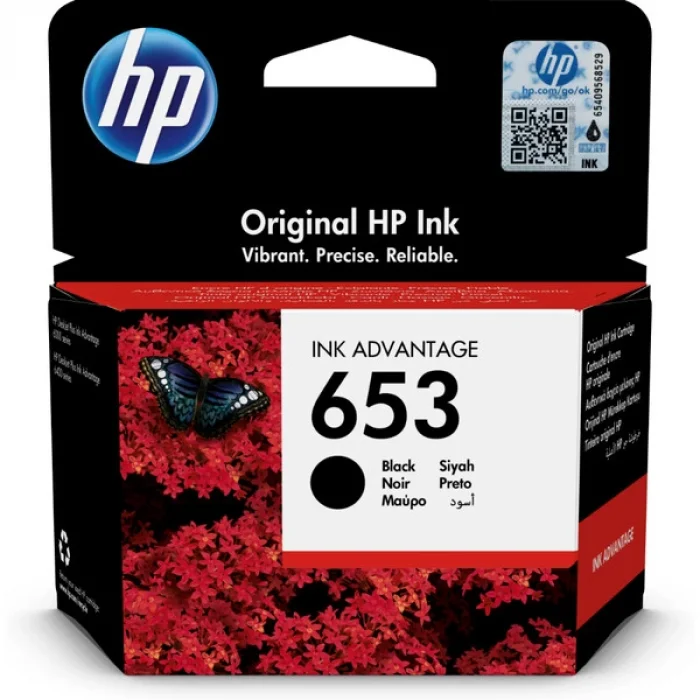 HP 3YM75AE (653) SİYAH MUREKKEP KARTUŞ 360 SAYFA