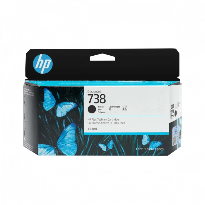HP 498N4A (738) BLACK DESIGNJET INK 130 ML