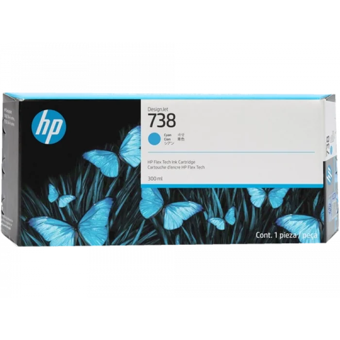 HP 676M6A (738) 300 ML CYAN DESIGNJET INK CARTRIDGE