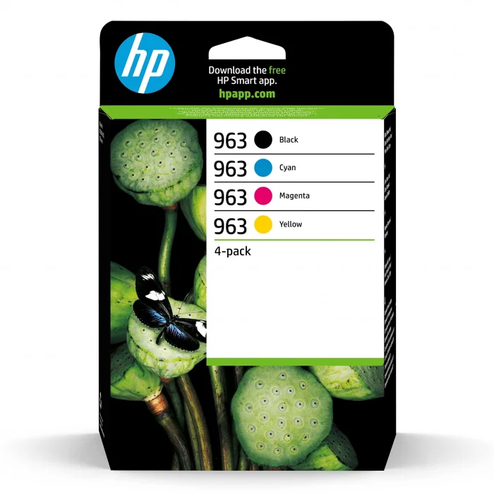 HP 6ZC70AE (963) SIYAH/MAGENTA/CYAN/SARI 4LU PAKET MUREKKEP KARTUSU